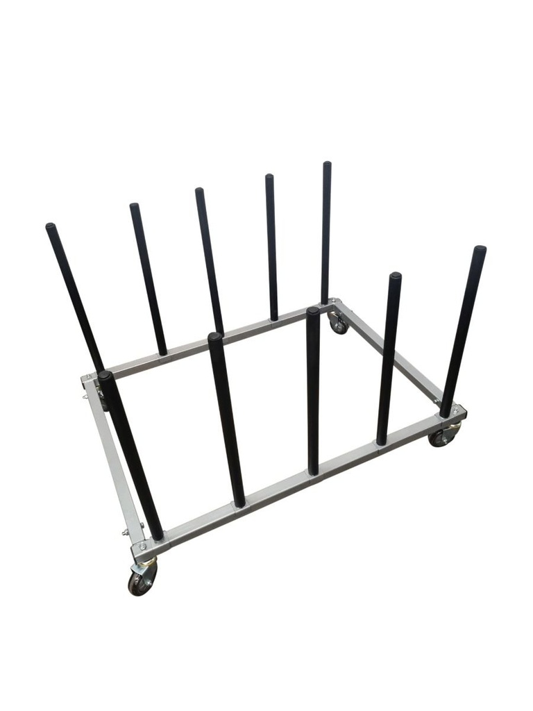 Mobile vehicle panel storage rack for 4 panels. 1200mm x 780mm