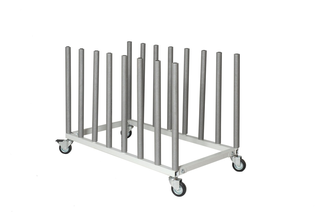 Mobile vehicle panel storage rack for 7 panels. 1200mmx 780mm