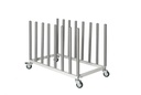 Mobile vehicle panel storage rack for 7 panels. 1200mmx 780mm