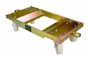 Vehicle wheel skates. Fitted with 125mm swivel casters. 1800kg capacity per pair.