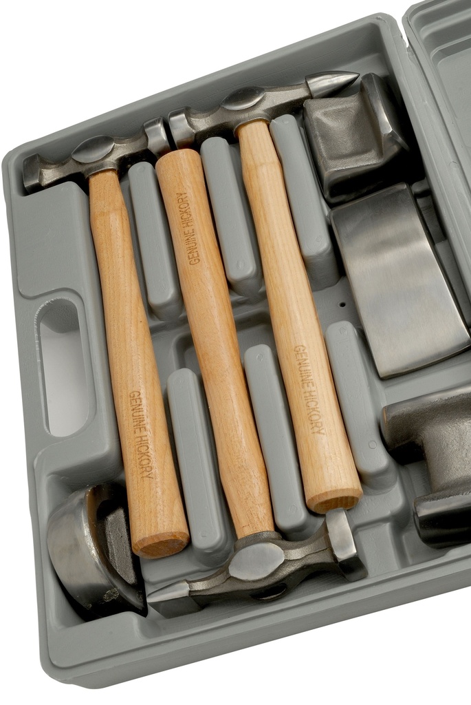 Hammer & Dolly Panel Beating 7pc Kit, Hickory Hand