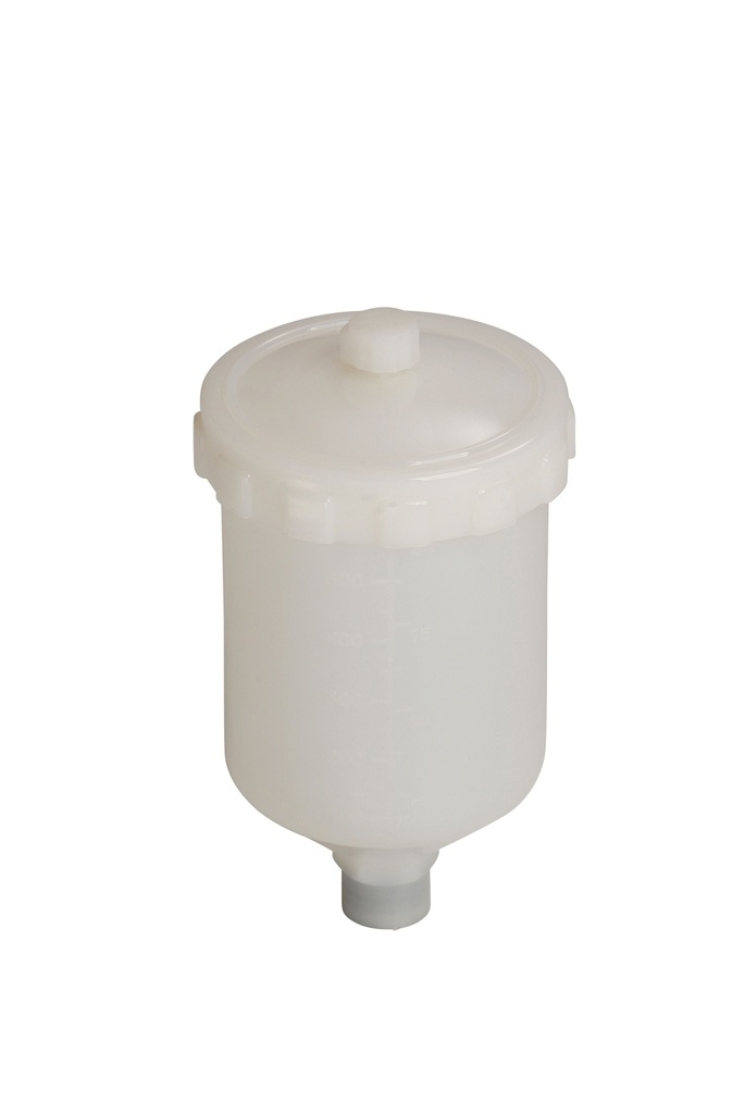 Gravity feed spray gun paint pot. 600cc. Female thread