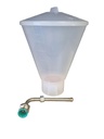 Replacement paint hopper for diaphragm pump. Female 1/2 thread. White