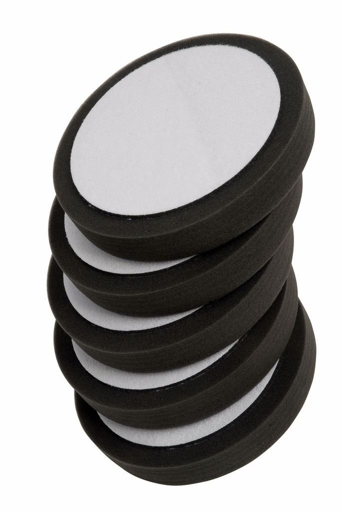 Soft black polishing pad. 150 x 30mm with hook & loop. 5 pads per pack