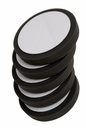 Soft black polishing pad. 150 x 30mm with hook & loop. 5 pads per pack