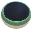 Hard white compounding pad. 150 x 50mm with hook & loop and fitted with protective collar