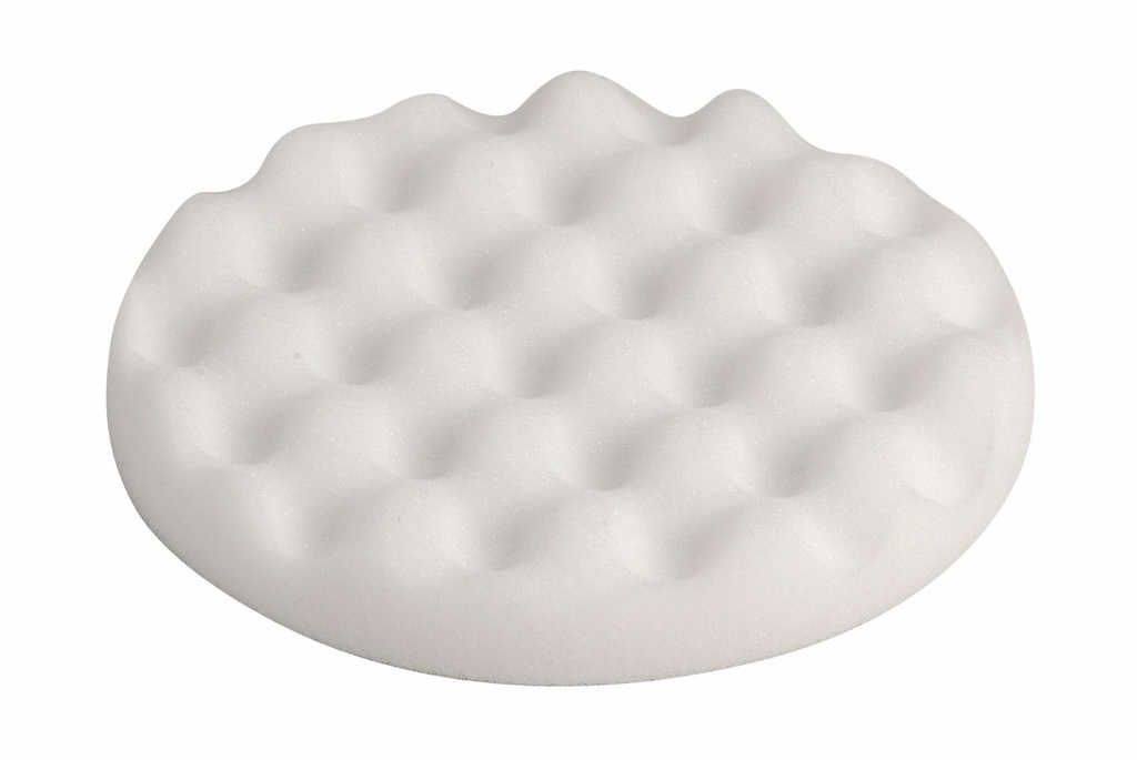 Hard white compounding pad with hook and loop 150 x25mm with waffle design