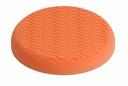 Hard orange compounding pad with hook & loop. 150 x 25mm ventilated design