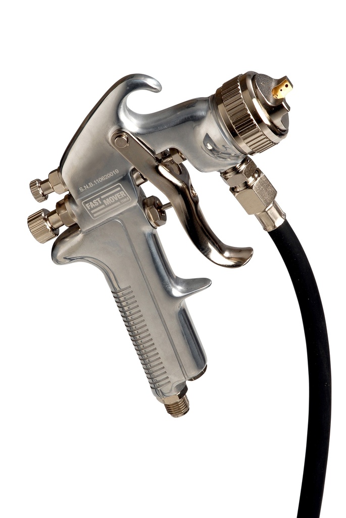Pressure feed spray gun. 1.6mm air cap
