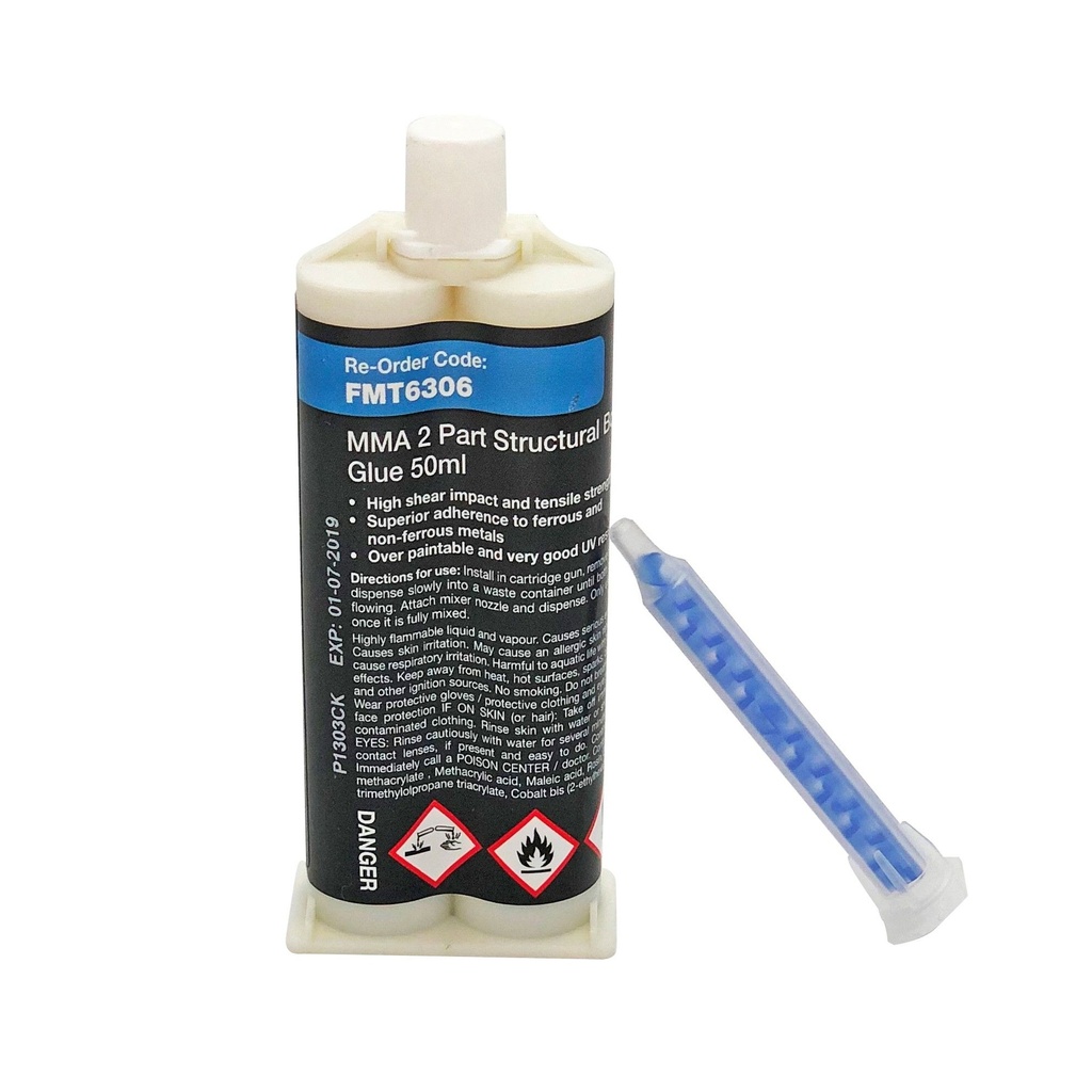 MMA 2 Part Structural Bonding Glue in 50ml cartridge