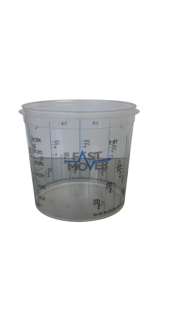 Plastic paint mixing cups with ratios. 750ml . 200 cups per box