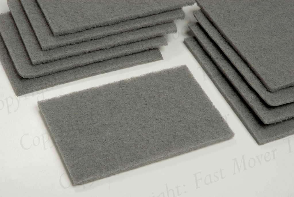 Surface conditioning pad fine grey. 150 x 225mm. 10 pads per pack