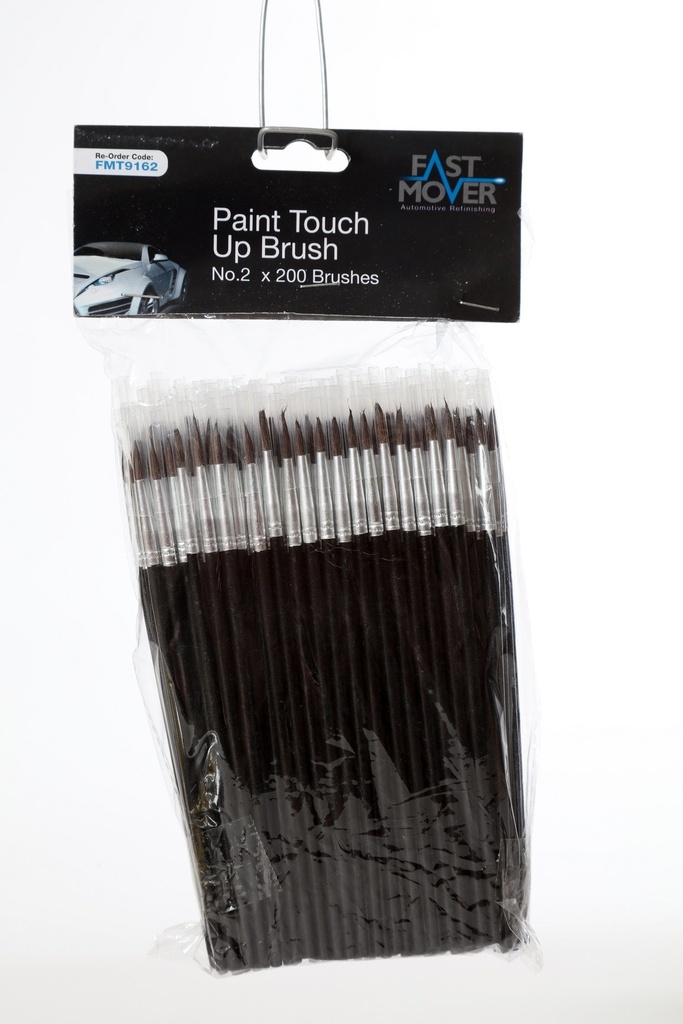 Paint touch up brushes no.2, 4mm. 200 brushes per pack