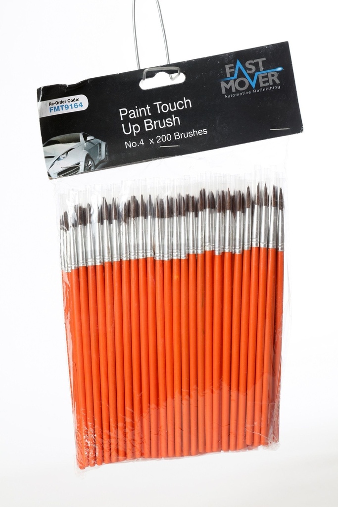 Paint touch up brushes no.4, 5mm. 200 brushes per pack