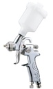 HVLP gravity feed spray gun with 125ml paint pot. 0.8mm aircap