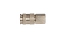 High-flow air fitting coupler with 1/4bsp female thread. 2 couplers per pack