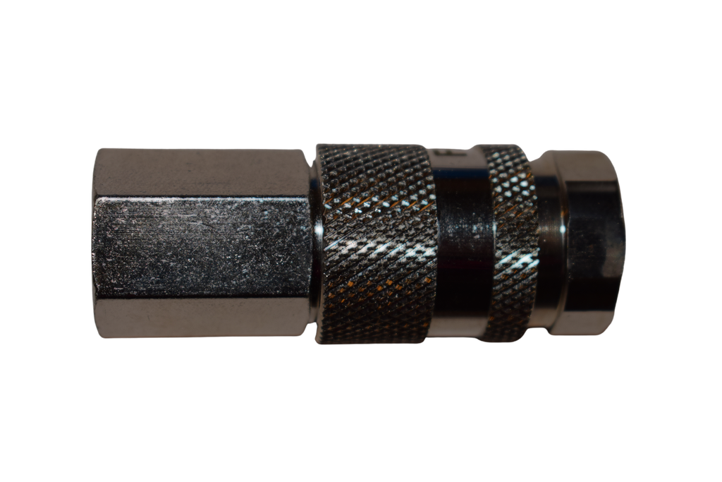 Safety coupling for air fed face mask. 1/4"bsp female thread