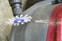 ZIP wire brush wheel with 6mm shank. Purple