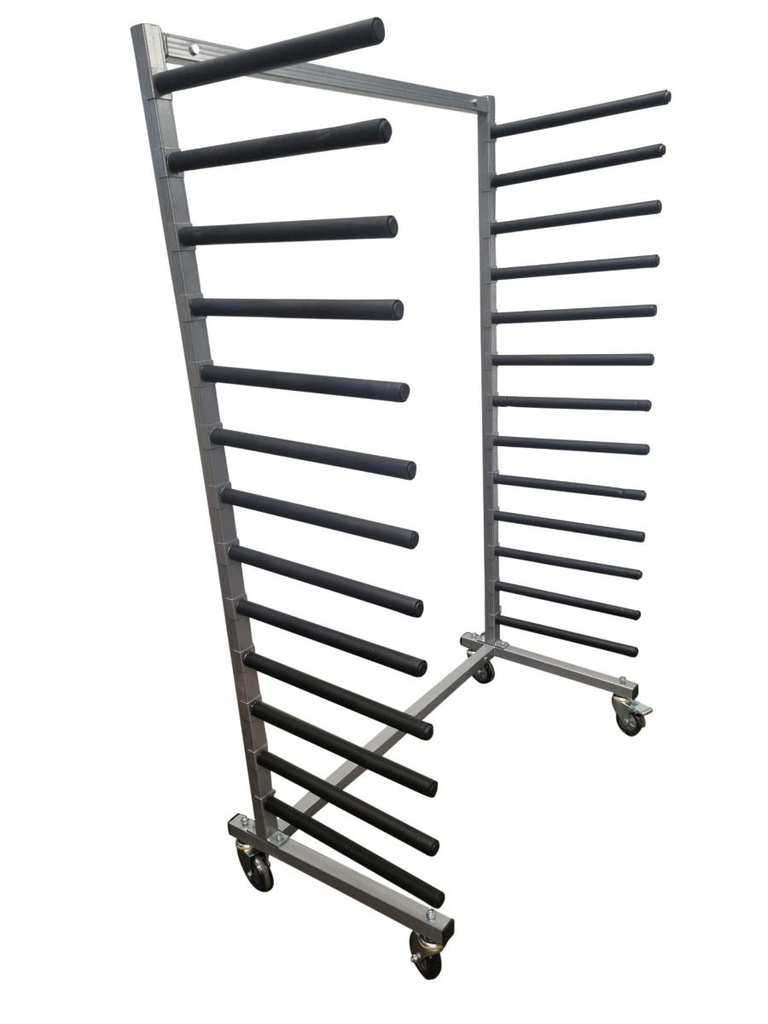 Mobile drying rack. 13 shelves. 1925mm high. 1080mm wide