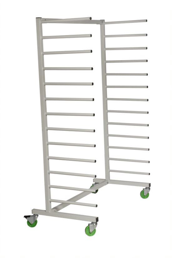 Mobile drying rack. 13 shelves. 1925mm high. 880mm wide