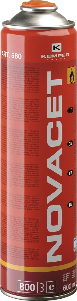 600mL CARTRIDGE (330gr gas) NOVACET GAS