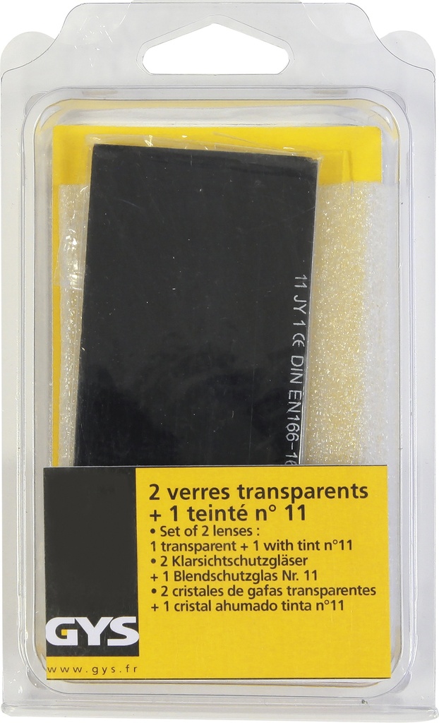 2 WHITE AND 1 BLACKTRANSPARENT LENSES (105x50) - SHADE 11