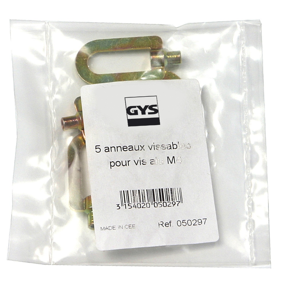 5 SCREWABLE RING FOR ALU SCREWS M4