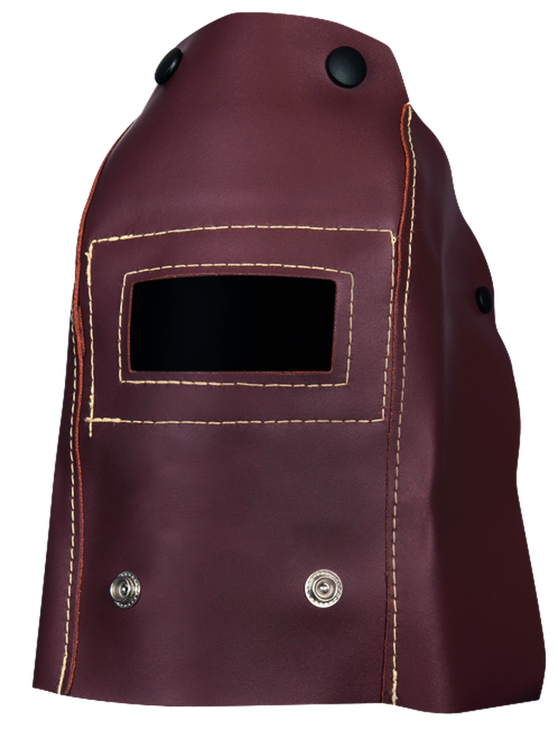 LEATHER WELDING MASK + SHADE 11 & TRANSLUCENT LENSES (x2)