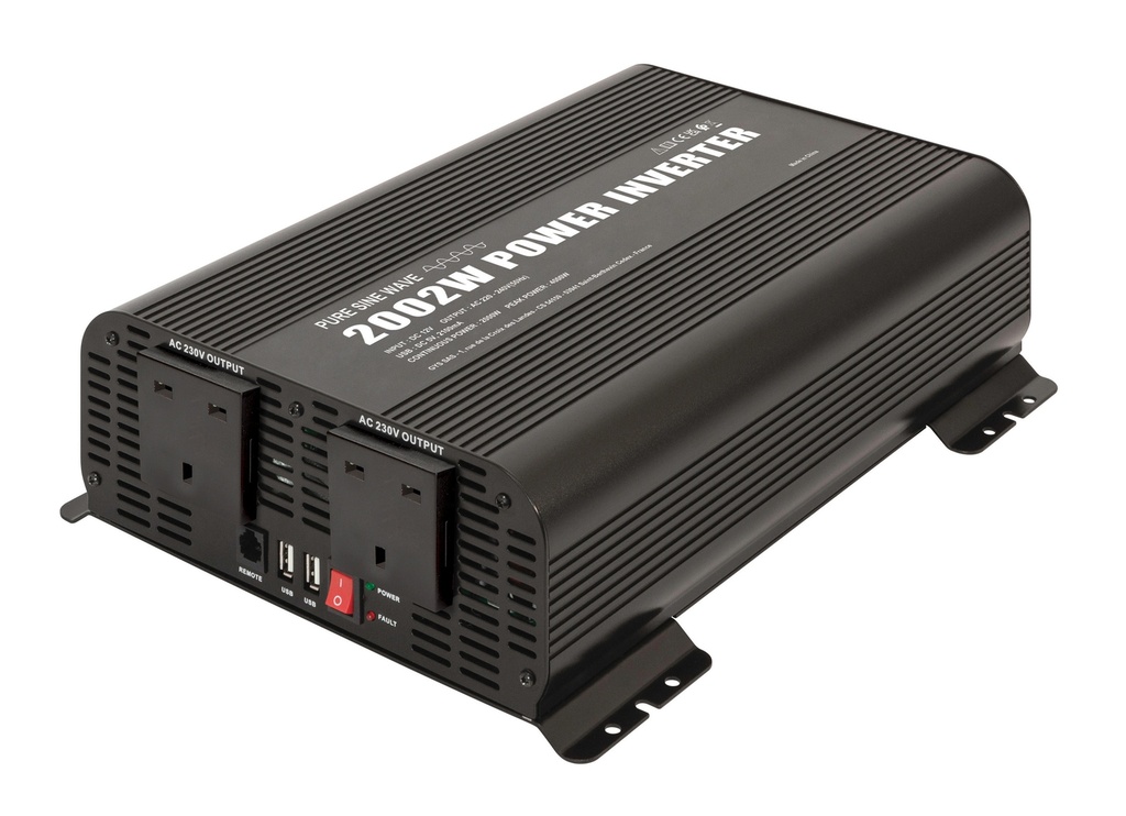 POWER INVERTER PSW 2002W - 24V - REMOTE CONTROL DISPLAY - UK