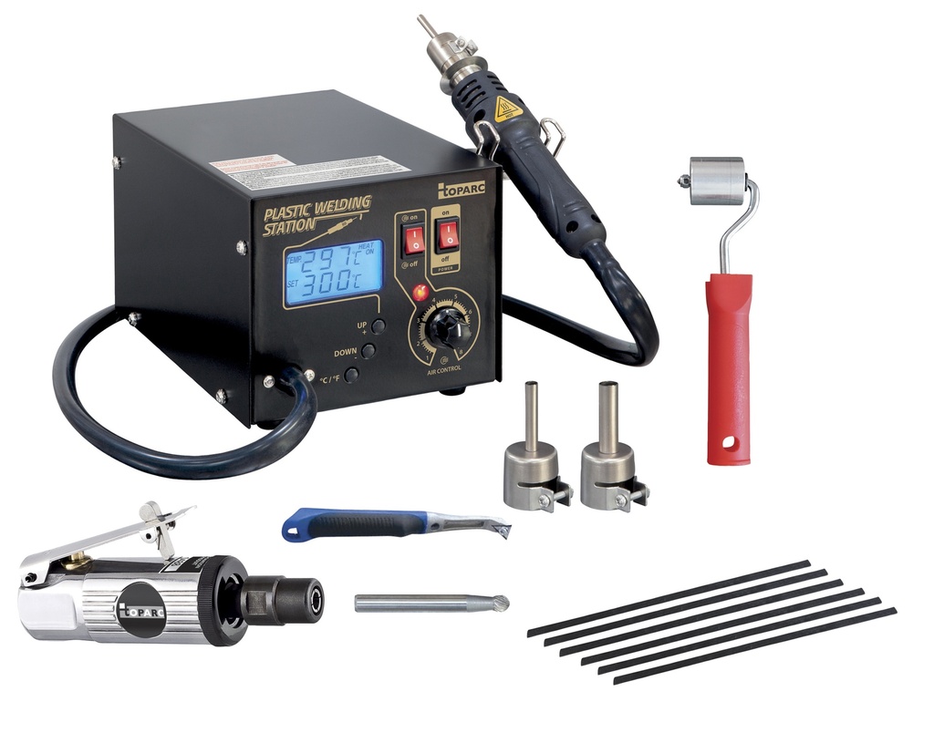 PLASTICS' WELDING KIT - WITH CONSUMABLES AND SCRAPER