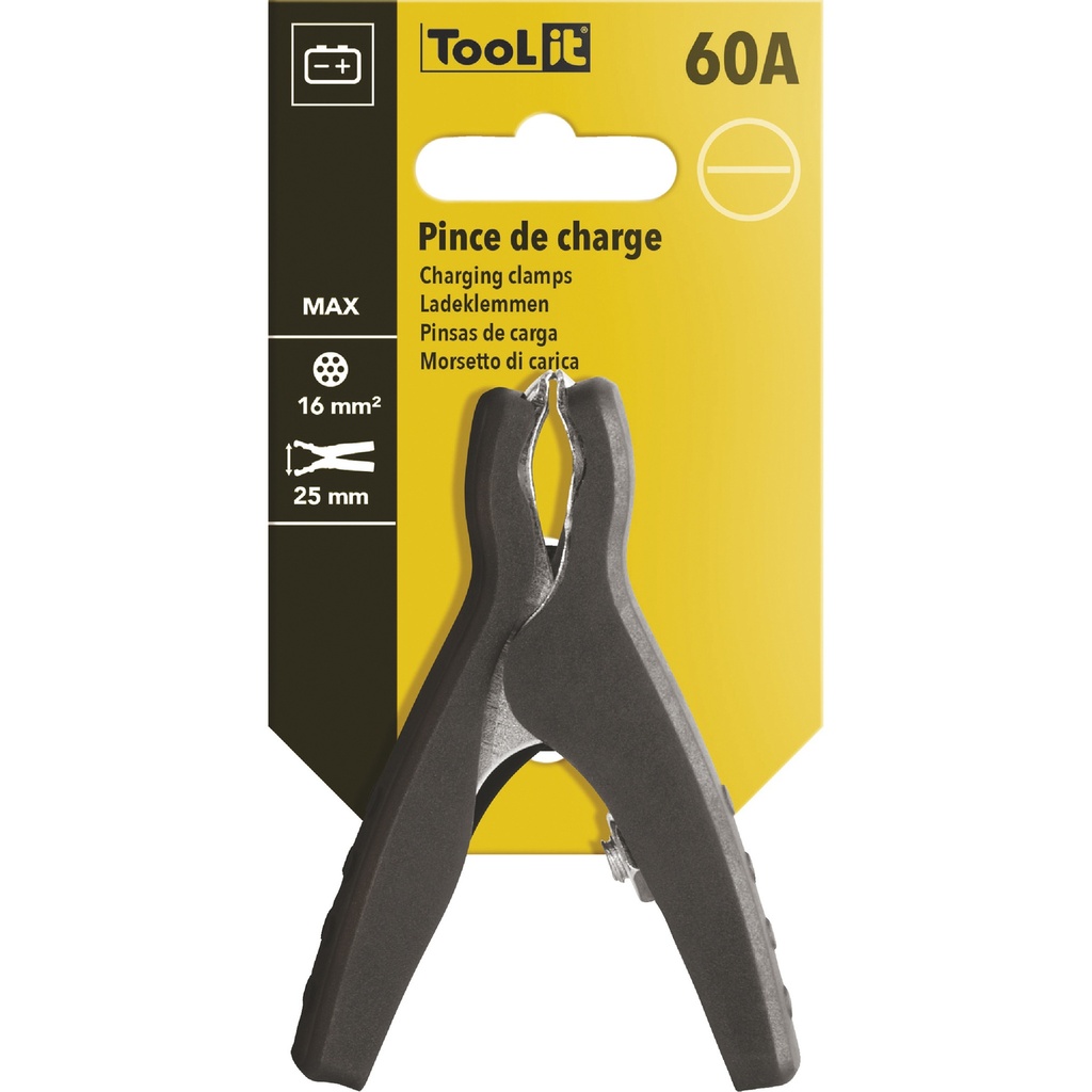 CHARGING CLAMP 60A-XS BLACK - on card