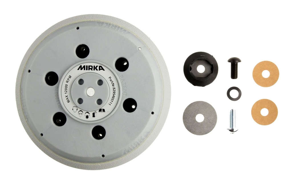 Backing Pad UNI 150mm 5/16+ M8 Grip 61H Hard"
