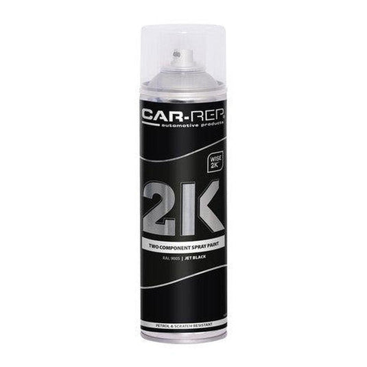 Car-Rep 2K Jet Black RAL9005 Matt Aerosol 500ml 