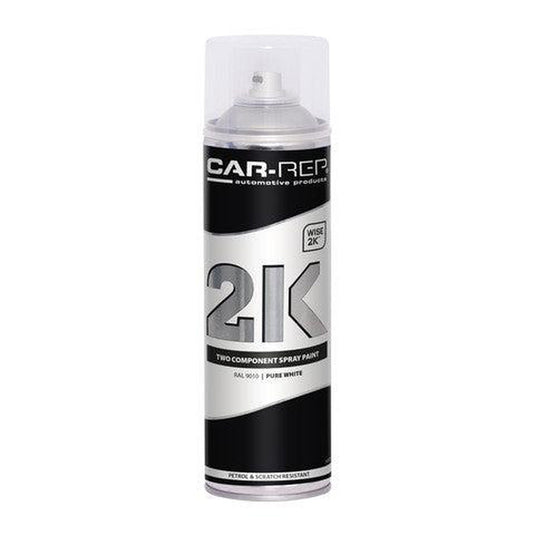 Car-Rep 2K Pure White RAL9010 Aerosol 500ml 