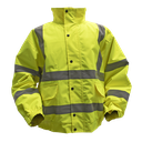Worksafe® Hi-Vis Yellow Jacket with Quilted Lining, Elasticated Waist & Cuffs - X-Large