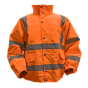 Worksafe® Hi-Vis Orange Jacket with Quilted Lining, Elasticated Waist & Cuffs - X-Large