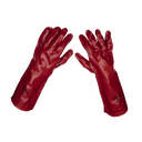 Worksafe® PVC Gauntlets 450mm, Red - Pair