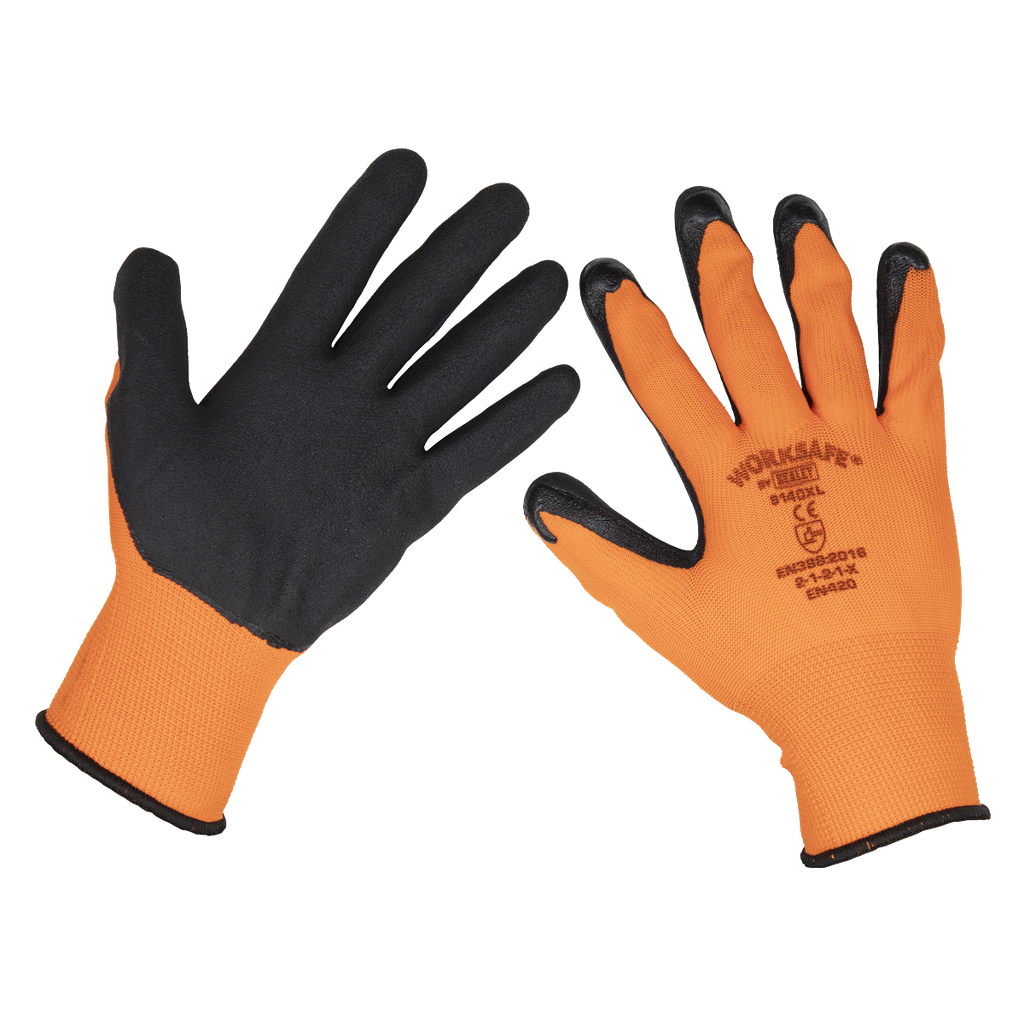 Worksafe® Foam Latex Gloves, X-Large - Pack of 120 Pairs