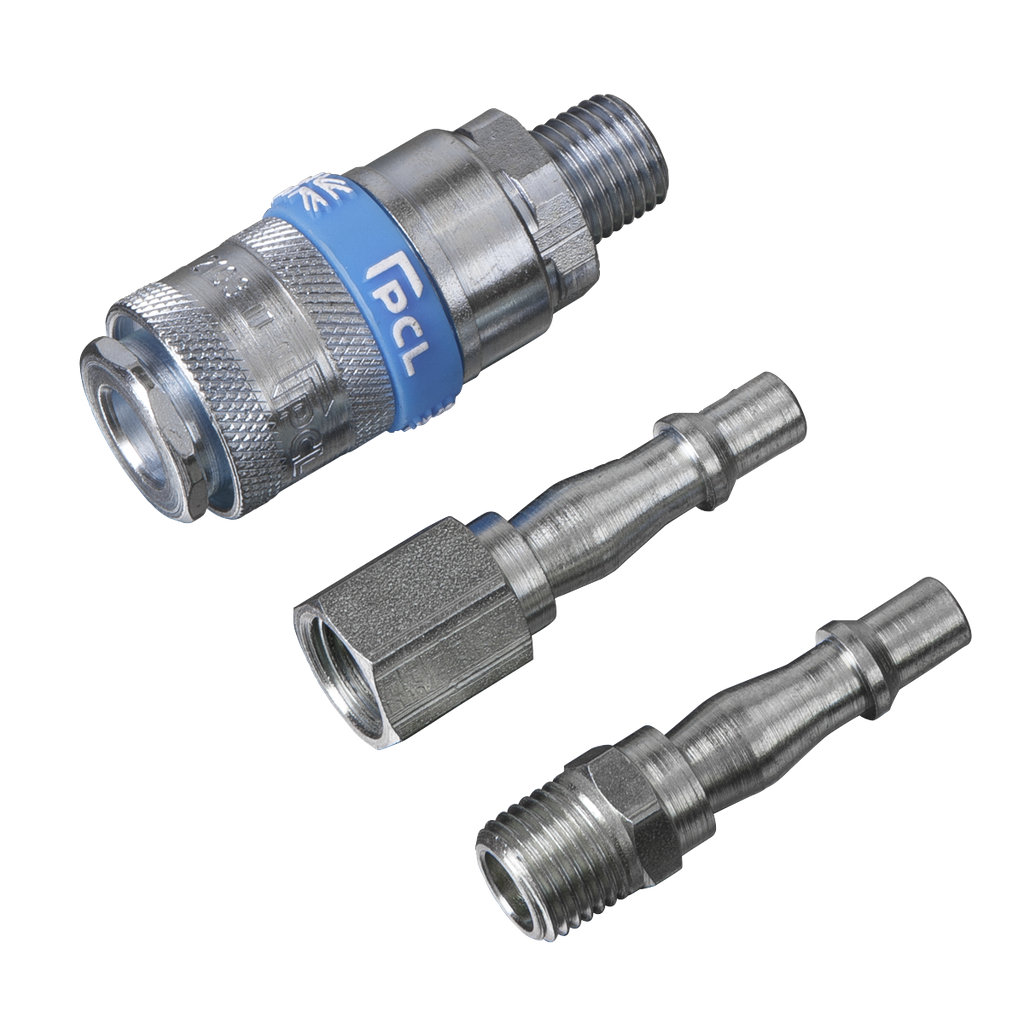 PCL Air Tool Coupling Kit 1/4"BSP 3pc