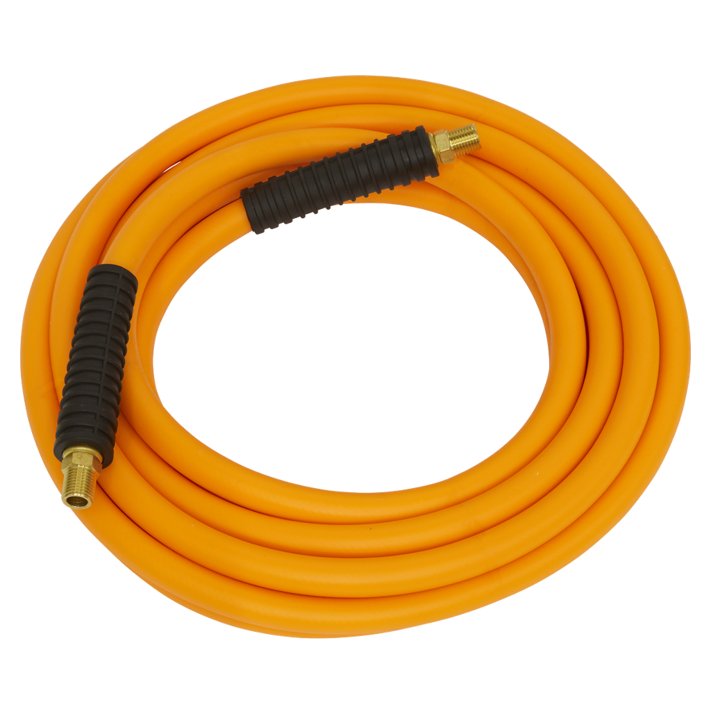 High-Visibility Hybrid Air Hose with 1/4"BSP Unions 10m x 10mm