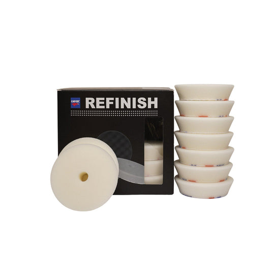 Box of 12 White Orbital Finishing Pads 100mm 