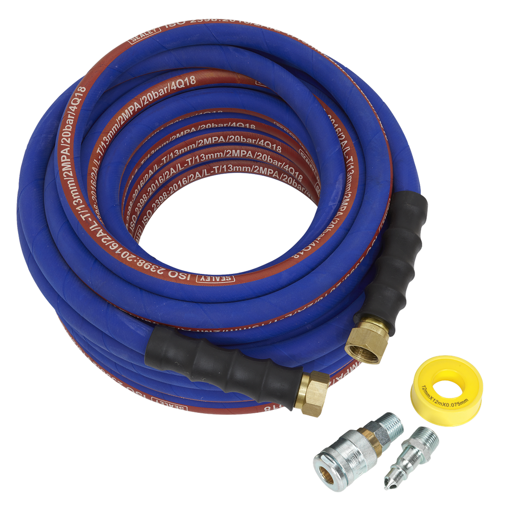 High Flow Air Hose Kit with PCL 100 Series Adaptors 15m x 13mm