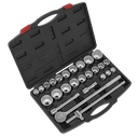 Premier Metric/Imperial Socket Set 3/4"Sq Drive 12-Point 26pc