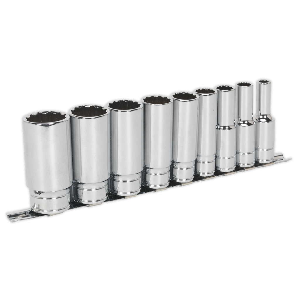 Premier Whitworth Deep Socket Set 1/2"Sq Drive 9pc