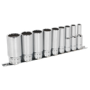 Premier Whitworth Deep Socket Set 1/2"Sq Drive 9pc