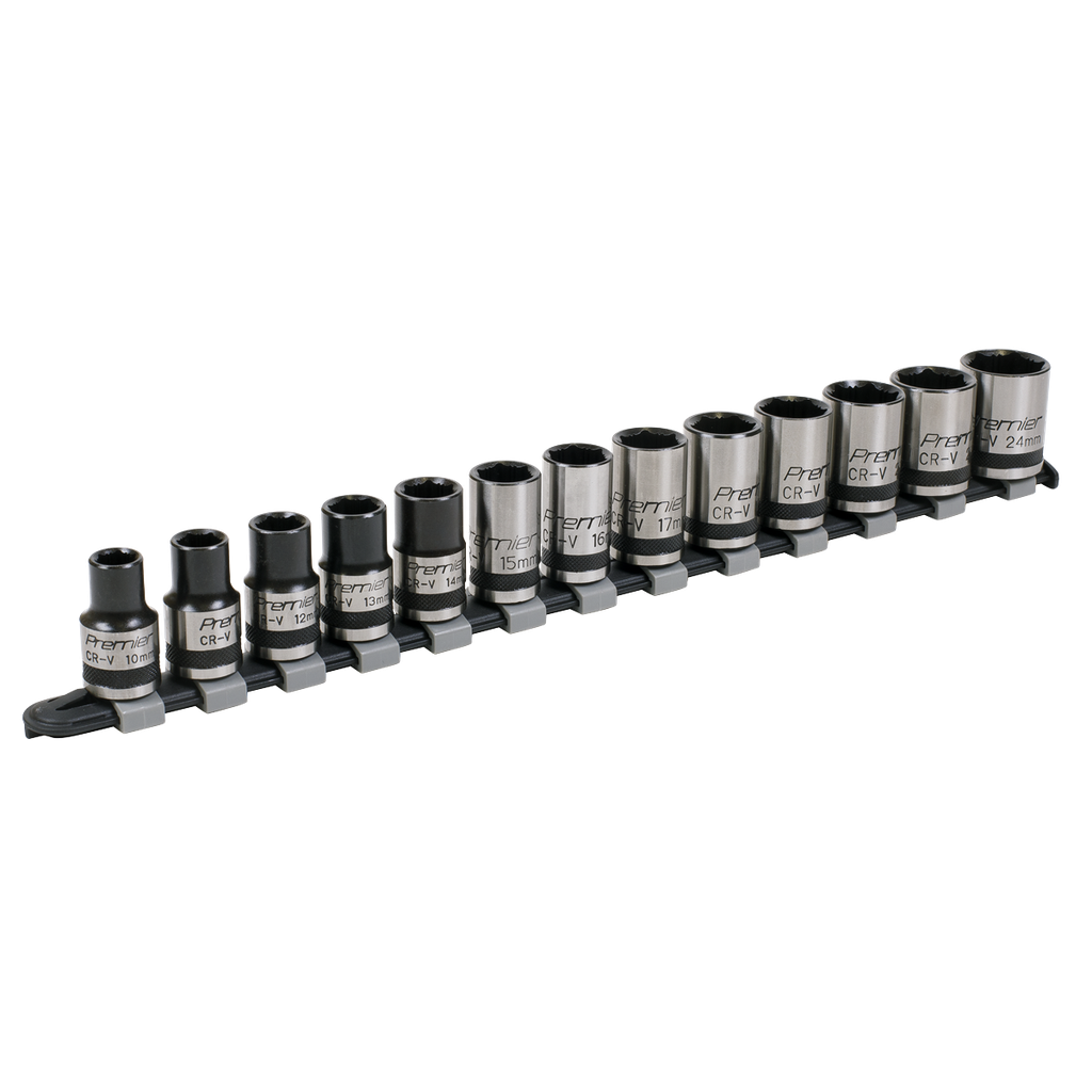 Premier Black Lock-On™ Socket Set 1/2"Sq Drive 13pc