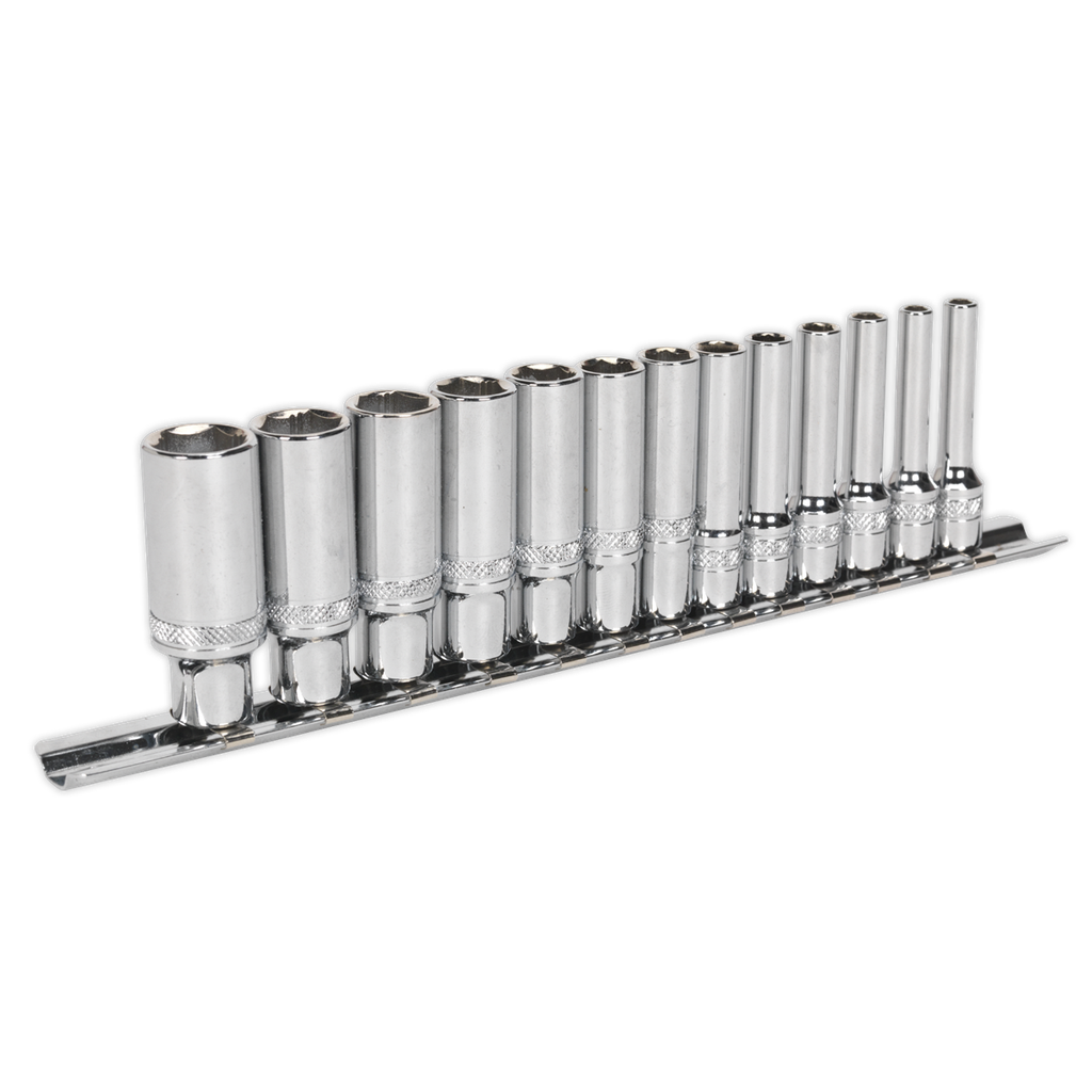 Premier Deep Lock-On™ Socket Set 1/4"Sq Drive 13pc