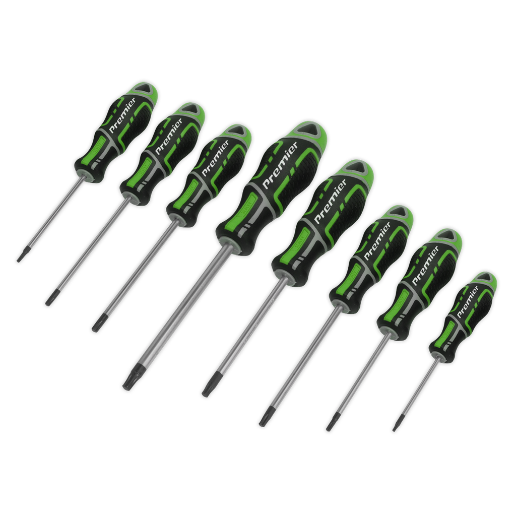 Premier GripMAX® Security TRX-Star* Screwdriver Set 8pc - Hi-Vis Green