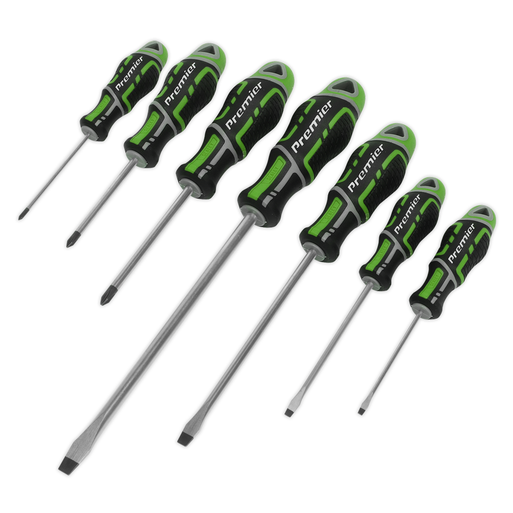 Premier GripMAX® Screwdriver Set 7pc - Hi-Vis Green