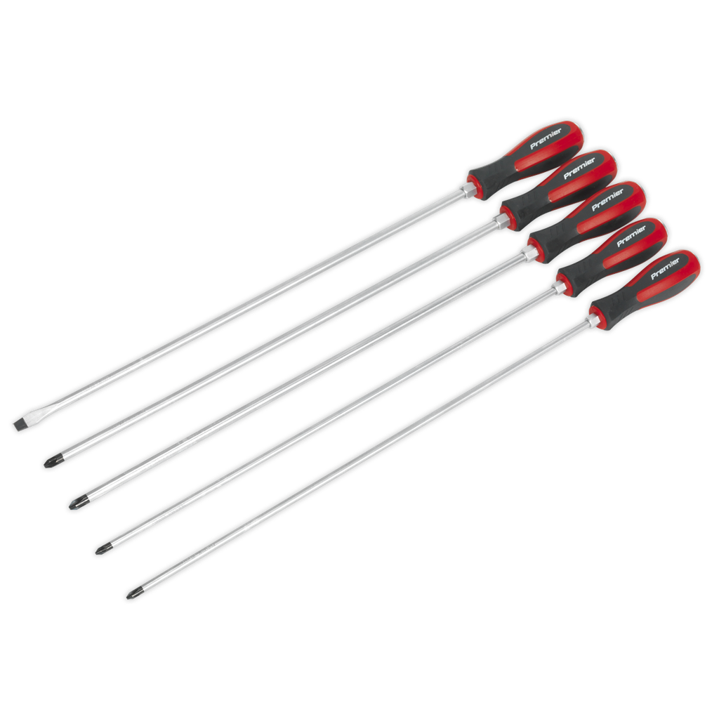 Extra-Long Hammer-Thru Screwdriver Set 450mm 5pc